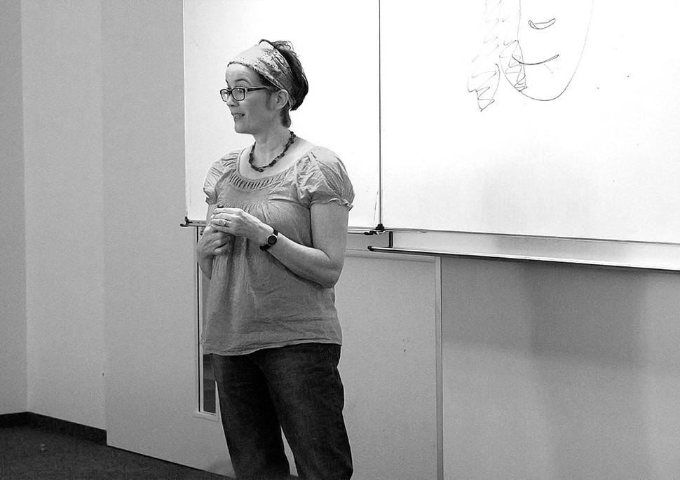 Christine Kern bei der Projektwoche der AfK Karlsruhe